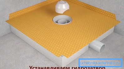 Namontujte vodní uzávěr Namontujte vodní uzávěr