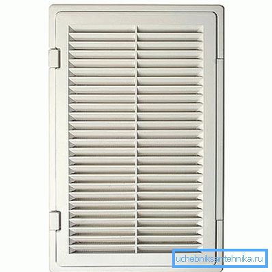 Dekorativní ventilační panel s dveřmi