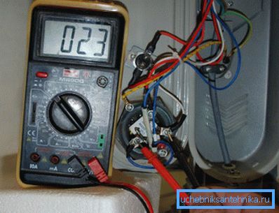 Diagnostika TENA s ohmmetrem.