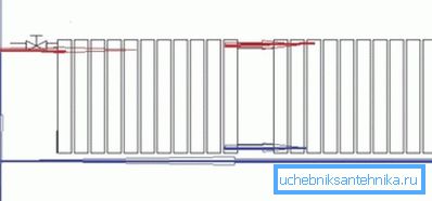 Diagonální připojení dvou radiátorů na jediný stoupaček Diagonální připojení dvou radiátorů na jediný stoupaček