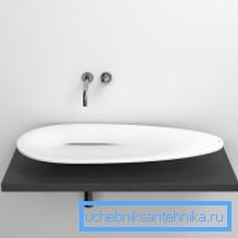 Designové umyvadlo bez otvoru pro baterie