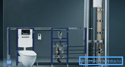 Pro instalaci do dutých příček je použito zařízení pro toaletní mísu o výšce 82 cm. Pro instalaci do dutých příček je použito zařízení pro toaletní mísu o výšce 82 cm.