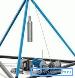 Pro vodu můžete zařízení použít k vrtání metodou šokového kabelu