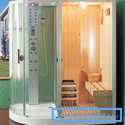 Sprcha a sauna v jednom