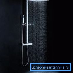 Sada dešťových sprch je velmi snadno rozlišitelná podle velké velikosti horní konvice.