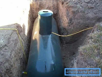 Pokud není osídlení zplyňováno, může být jako osobní zásobník plynu použita velká plastová nádoba.