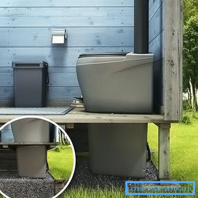 Stupně instalace kompostového suchého skříně