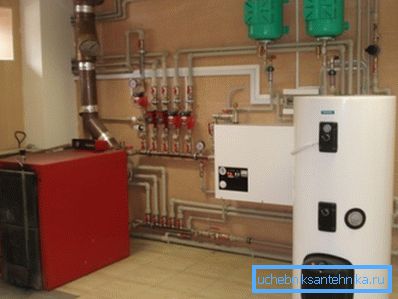 Photo boiler v domě.