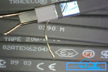 Foto samoregulační kabel.