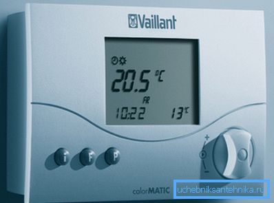 Foto termostatu ovládajícího provoz kotle Foto termostatu ovládajícího provoz kotle