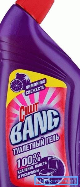 Toaletní gel na bázi kyseliny. Toaletní gel na bázi kyseliny.
