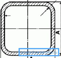Geometrické parametry čtvercové trubky