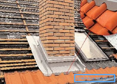 Vodotěsné potrubí na střeše před montáží střechy Vodotěsné potrubí na střeše před montáží střechy