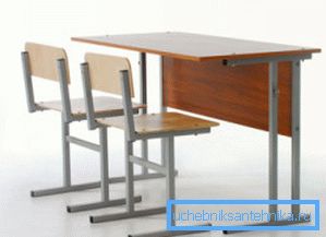 Klasický školní stůl a židle