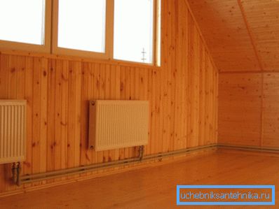 Amatérské uspořádání fotografií topných systémů v místnosti