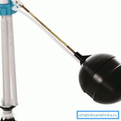 Mechanismus plovákového ventilu s kovovou pákou
