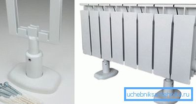 Instalace baterie pomocí podlahových držáků se dá snadno provádět ručně.
