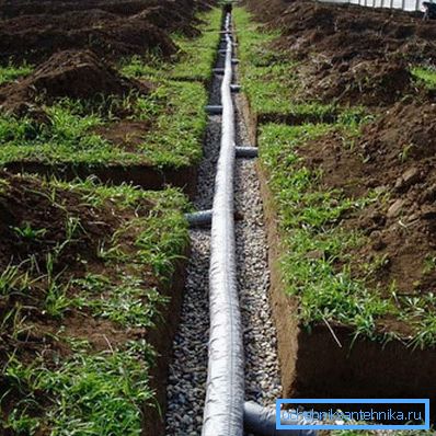Instalace drenážního systému na místě