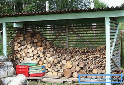 Ve fotokopení pro uložení palivového dříví