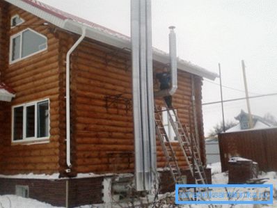Na fotografii - kompletní sada vzduchových kanálů, včetně výfuku pro výfukové plyny