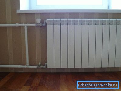 Na fotografii je zobrazen typický hliníkový konvektor.
