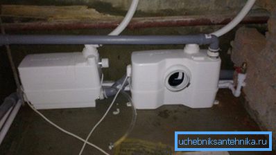 Čerpadlo umožní instalovat sanitární zařízení v suterénu budovy. Čerpadlo umožní instalovat sanitární zařízení v suterénu budovy.