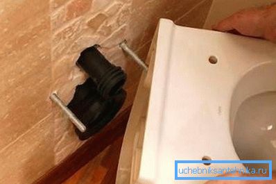 Nástěnné hygienické zařízení se montují na speciální kotevní šrouby