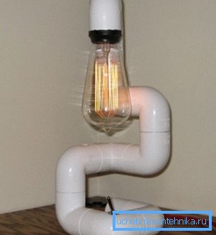 Možnost volby stolní lampy z PVC