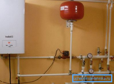 Vazba elektrického kotle pro vytápění polypropylenovými trubkami