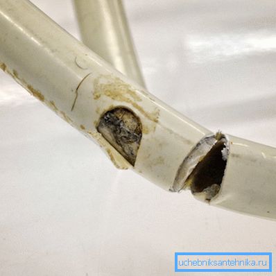 Plast může kdykoli prasknout, pokud působí zatížení