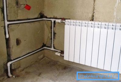 Příklad skryté instalace topného systému
