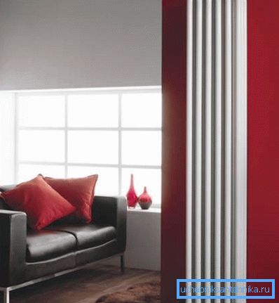 Příklad moderního designu pomocí úzkého radiátoru.