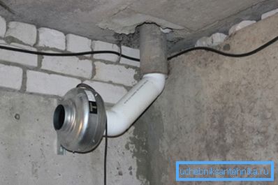 Nucené větrání suterénu domu pomocí speciálních zařízení