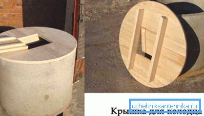 Nejjednodušší dřevěné výrobky pro studnu z betonových prstenců