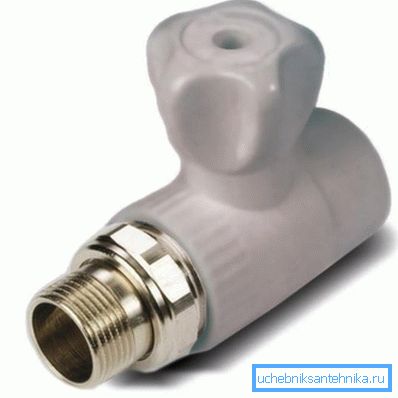 Rovný plastový kulový kohout 20 mm Rovný plastový kulový kohout 20 mm
