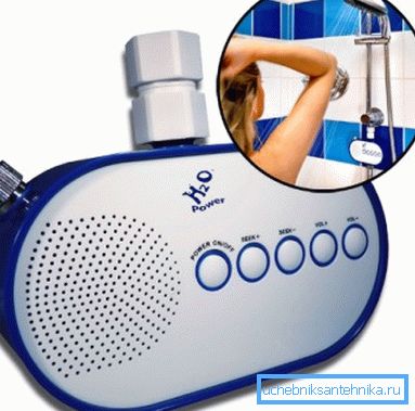 Rádio pro sprchu na vodě Rádio pro sprchu na vodě