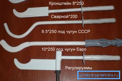 Varianty držáků pro instalaci baterií Varianty držáků pro instalaci baterií