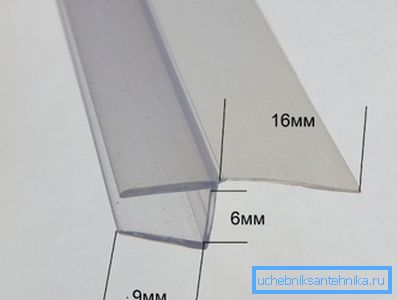 Silikonový kompaktor pro sklo o tloušťce 6 mm