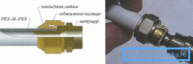 Připojení pomocí kompresních armatur