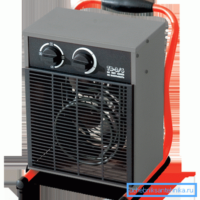 Tepelný ventilátor - jeden z prvků vytápění vzduchu doma