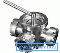 Trojcestný ventil DN 50 s korkovým mechanismem z nerezové oceli se používá pro nejtěžší provozní podmínky Trojcestný ventil DN 50 s korkovým mechanismem z nerezové oceli se používá pro nejtěžší provozní podmínky