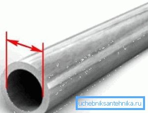 Podmiňovací průchod odpovídá přibližně vnitřnímu průměru ocelové trubky.