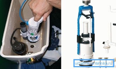 Odvodňovací mechanismus můžete instalovat sám.