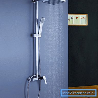 Instalovaný spolehlivý sprchový mixér Instalovaný spolehlivý sprchový mixér