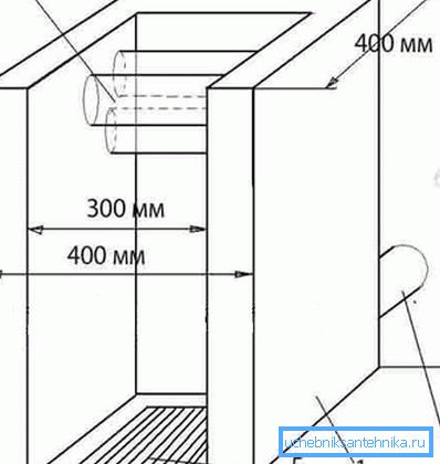 Možnost vertikálního kotle na tuhá paliva: 1) kapacita ocelových plechů 3-5 mm; 2) průměr potrubí 40 mm nebo 50 mm; 3) návrat; 4) podání; 5) místo pro rošt