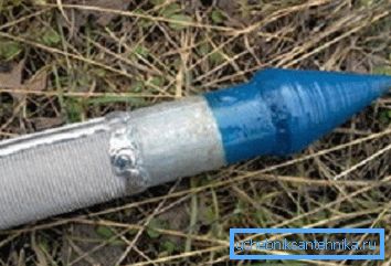 Vzhled trubice s filtrem pro výrobu habešského vrtu