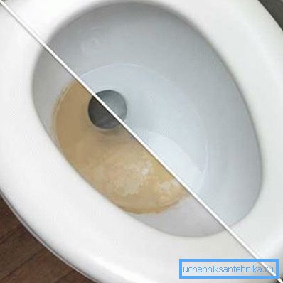 Vnitřní povrch před a po zpracování