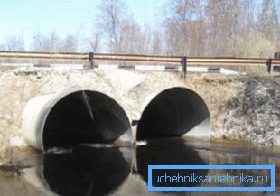 Potrubí Culvert na nádrži