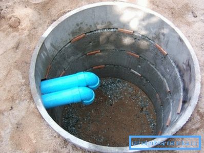 Pit s kanálem a drenáží na dně Pit s kanálem a drenáží na dně